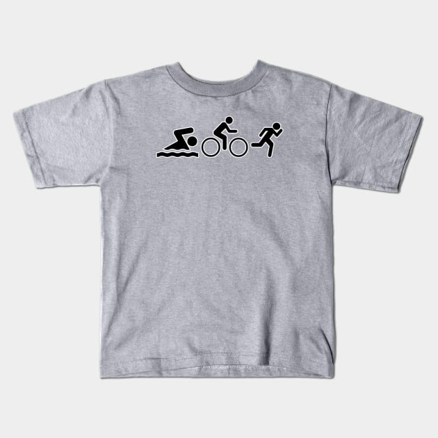 Triathlon athlete funny. Perfect present for mom mother dad father friend him or her Kids T-Shirt by SerenityByAlex